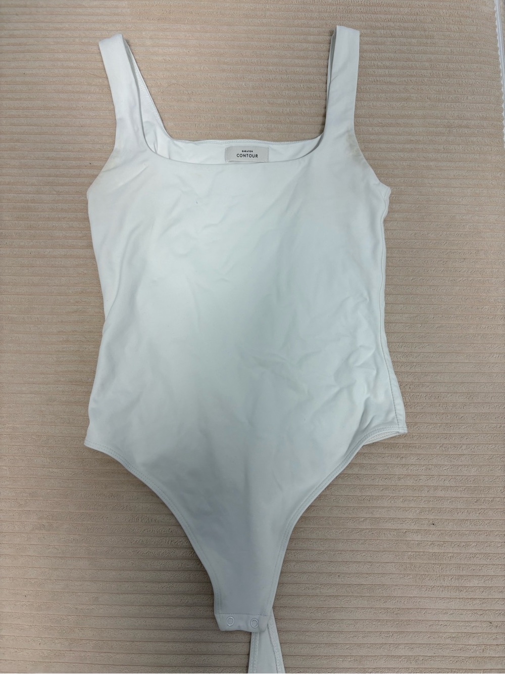 Babaton Cream Square Neck Kids One-Piece Bodysuit